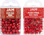 JAM PAPER Colorful Push Pins by JAMPaper