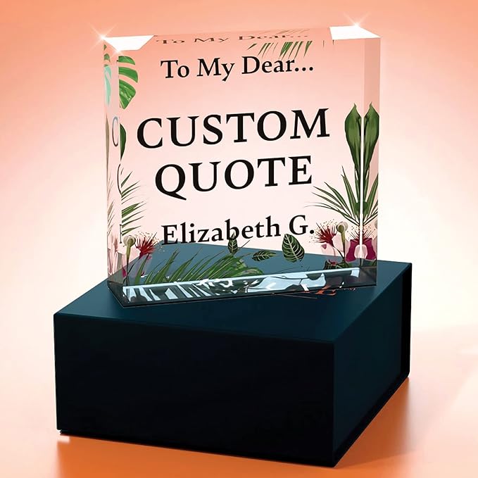 Personalized Gifts, Custom Quote Block Letter Board, Crystal-Clear Acrylic - Image 3