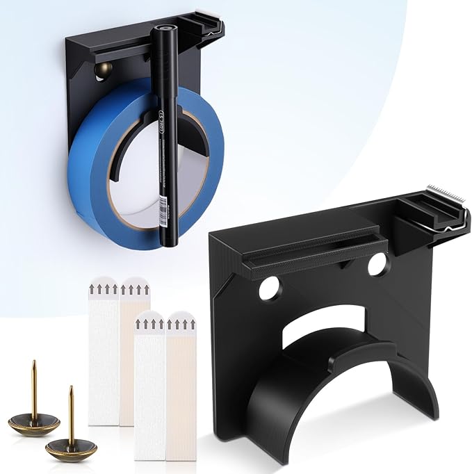 Kitchen Tape Dispenser for Labeling, Fits 0.94" Painter's Tape, Wall Mounted by ElectricWise