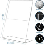 EHWINE 12 Pack Acrylic Sign Holder 8.5 x 11, L Shape Clear Plastic Display Stand - Image 4