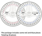 360° Protractor Pack of 30 Protactors Plastic Protractor Math Protractors Clear - Image 6