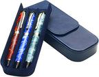 MIVLXLX Leather Triple Pen Case Pencil Pouch Holder - Image 6