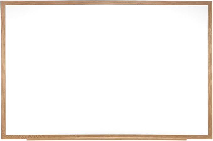 Ghent 2 x 3 Porcelain Magnetic Whiteboard, Wood Frame, 1 Marker, 1 Eraser by Ghent