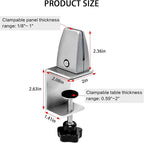 6-Pack Desk Shield Clamp for 2 to 20mm Thick Panel, Adjustable Desk Divider - Image 3