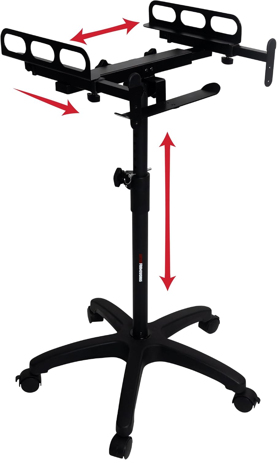 Gator Frameworks Adjustable Rolling Mixer Stand (GFW-MIXERCART-0400)