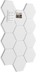 Large Bulletin Board 12" x 10", 12 Pack White Cork Boards by Topnaca