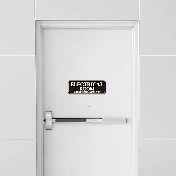Electrical Room Door Sign for Business，Self-Adhesive Durable Modern Electrical - Image 7