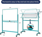 TSJ OFFICE Large Rolling Whiteboard - Image 2