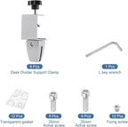 PATIKIL 6 Pcs 1/8"to 1/2" Adjustable Desk Divider Partition Clips, Aluminum - Image 3