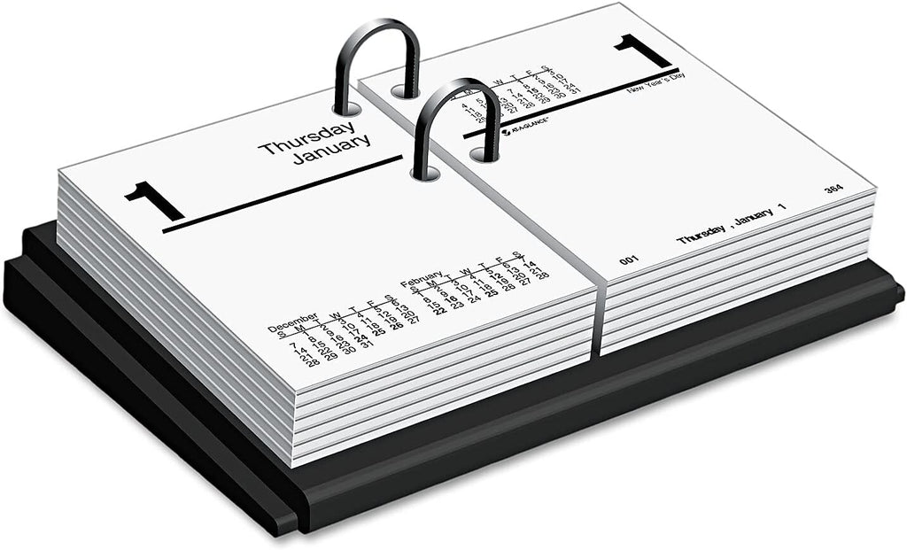 AT-A-GLANCE E19-00 Desk Calendar Base, Black, 2 1/2" x 3 3/4