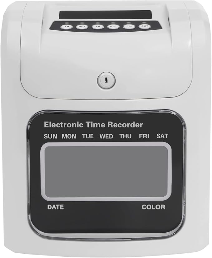 Blisiour Calculating Time Clock, Employees Time Clocks Auto-Align Time Clock - Image 4