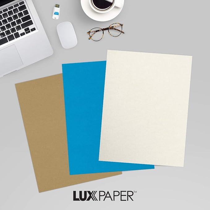 LUXPaper 8.5" x 11" Paper | Letter Size | Quartz Metallic | 80lb. Text | 50 Qty - Image 9