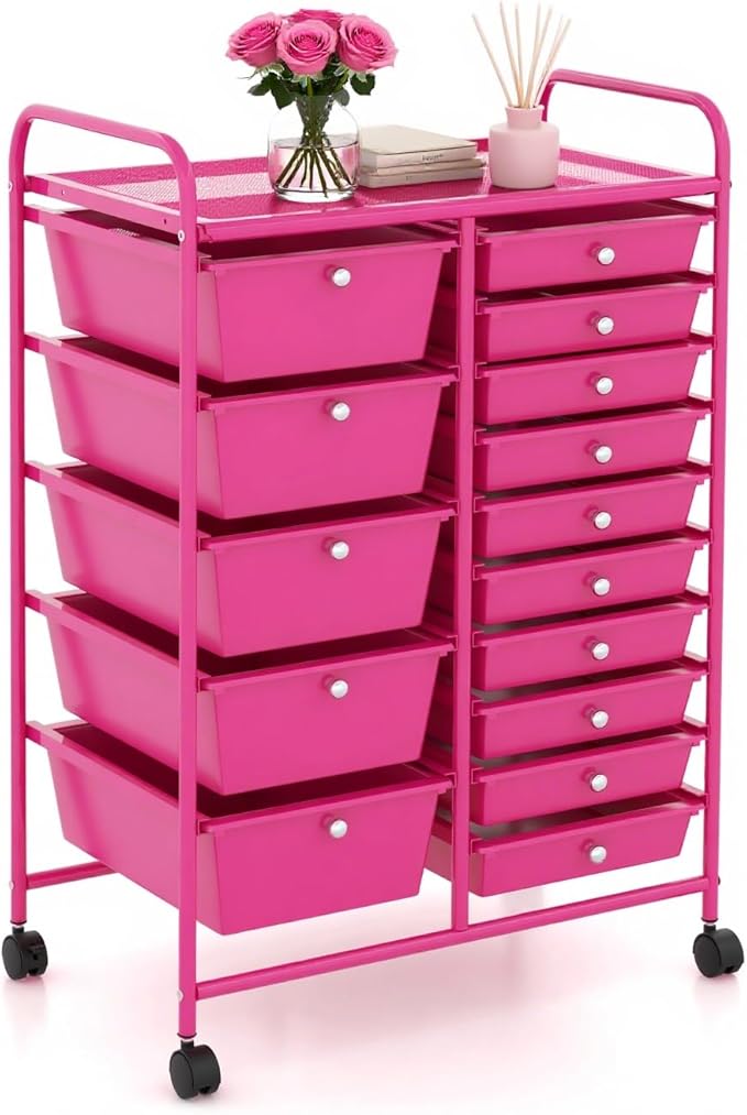 DORTALA 15-Drawer Rolling Storage Cart by DORTALA
