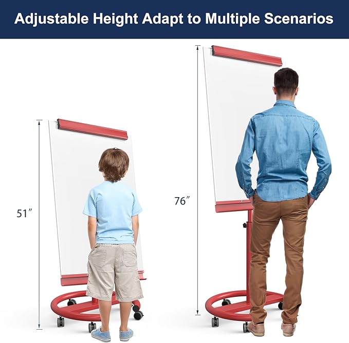 TSJ OFFICE Rolling Whiteboard Standing - Image 3