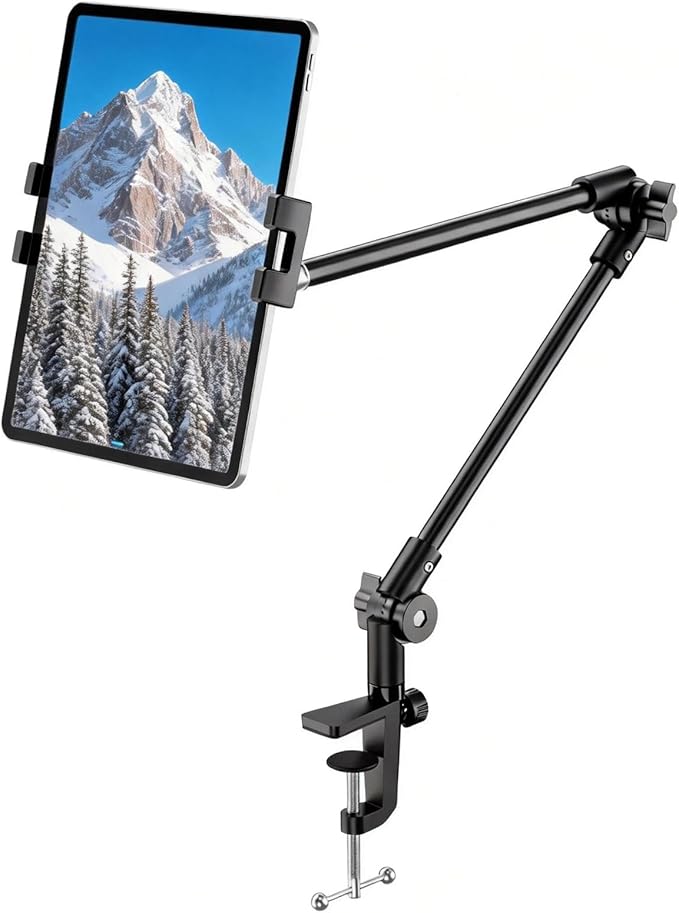 KDD Tablet Stand Holder, Adjustment iPad Phone Mount, 27in Long Arm Webcam by KDD