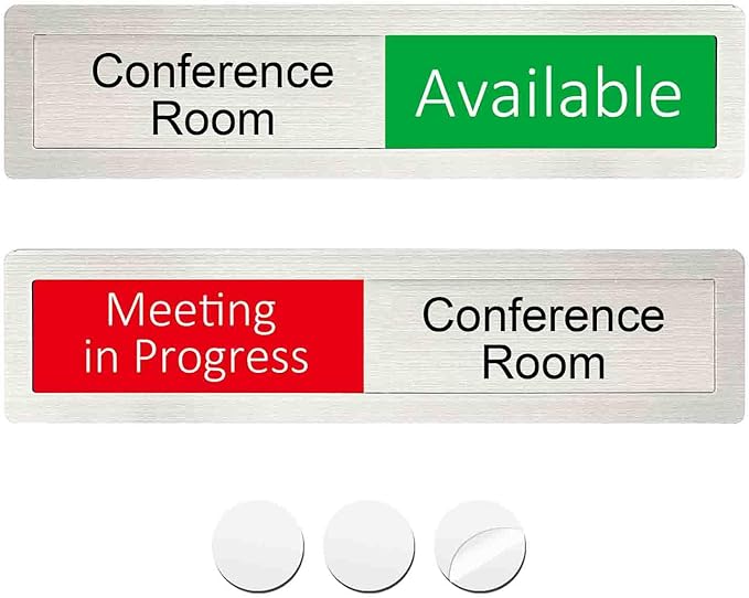 Available or Meeting in Progress Privacy Sign, Vacant Occupied Sign by LoYinLo