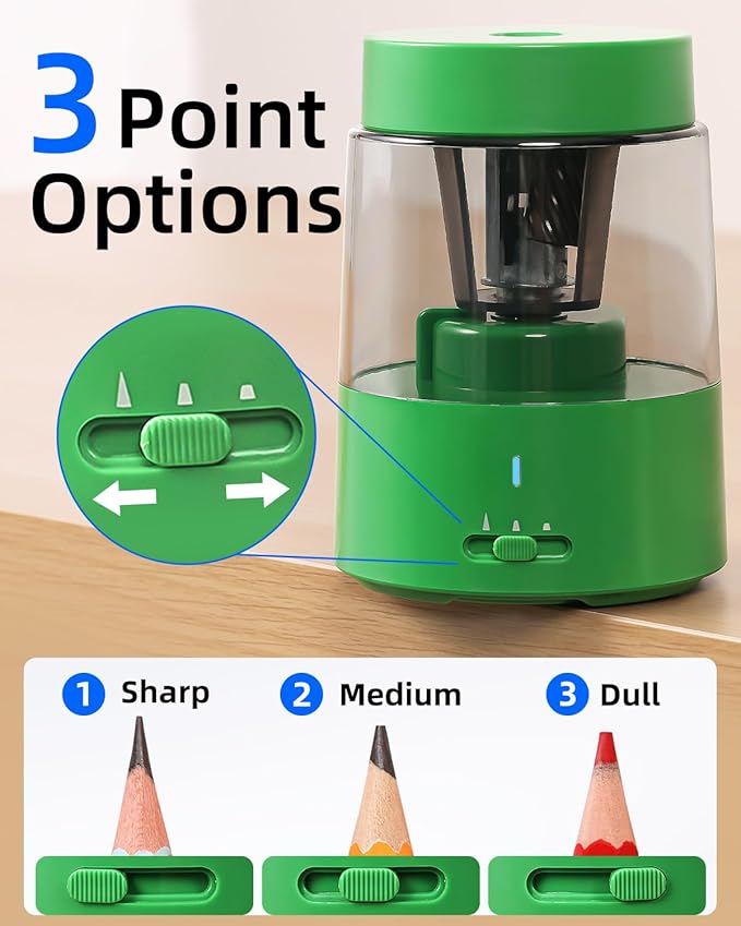 ZMOL Electric Rechargeable Pencil Sharpener, Automatic Pencil Sharpeners Kids - Image 3