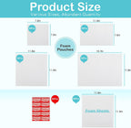 Dish Packing Supplies for Moving,320 Moving Supplies 4 Sizes (16 x 12", 12 x 12", 12 x 7.8", 7.8 x 7.8"),with 60 Fragile Stickers,High density thicker Cushion Foam for Plate Packing Shipping Storage.