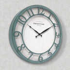 Presentime & Co 13" Farmhouse Series Wall Clock, Shiplap Style, Silent No - Image 3