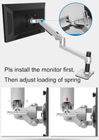 NBGYS XSJ8012WT Aluminum Alloy Mechanical Spring Arm Wall Mount Laptop Holder - Image 7