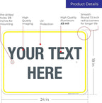 Personalized Custom Customize for Office, Delivery Yellow Sign, 18x24 Inches - Image 3