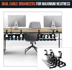 2Pcs 15.75 Inch Super Sturdy Gaming Cable Management Standing Desk wire - Image 5