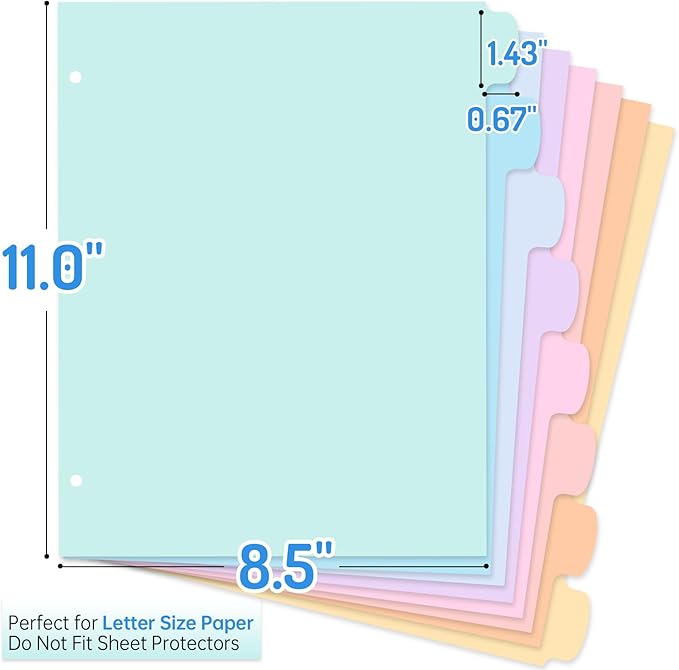 Forvencer 96Pcs/12Set Binder Dividers - Image 2
