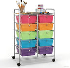 GLACER 10 Drawer Rolling Cart, Storage Cart by GLACERGrowupinhappiness