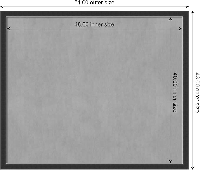 Amanti Art Black Framed Magnetic Board 43x51 Oversize Vision Board - Image 4