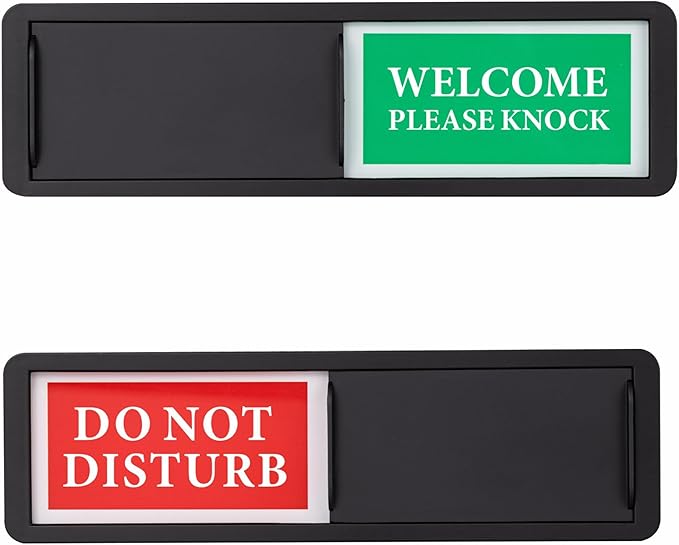 Do Not Disturb/Welcome Door Sign, Sliding Privacy Indicator Sign by AMAZINGSUN