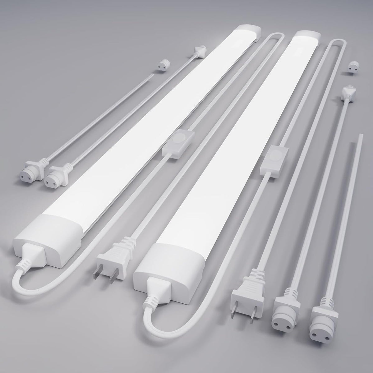Modlicht Plug in Light Fixtures 2FT 2PCS Linkable 5000K LED Shop Light