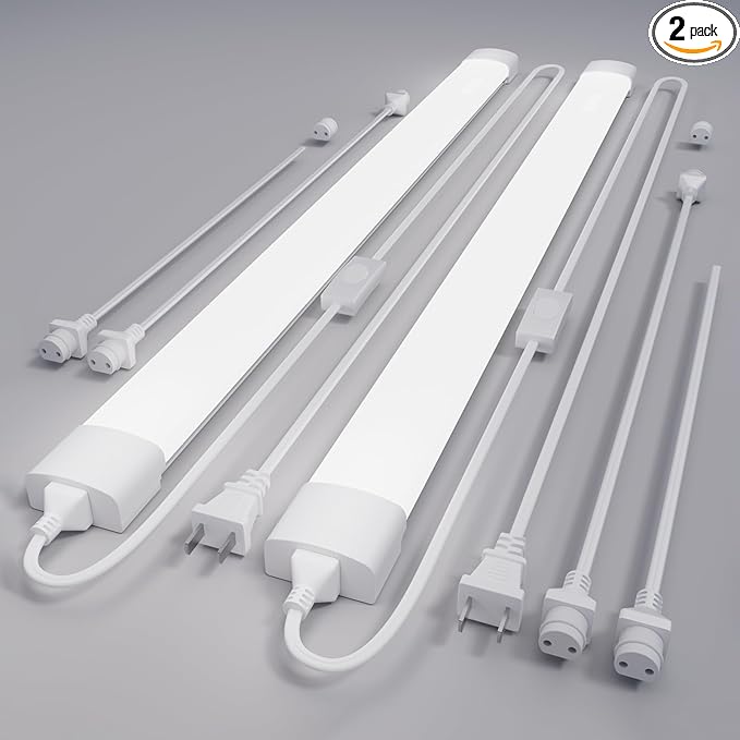 Modlicht Plug in Light Fixtures 2FT 2PCS Linkable 5000K LED Shop Light by Modlicht