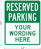 SmartSign 30 x 24 inch Custom “Reserved Parking” Metal Sign - Image 5