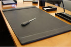 Dacasso Black Leather 38" x 24" Side-Rail Desk Pad - Image 5