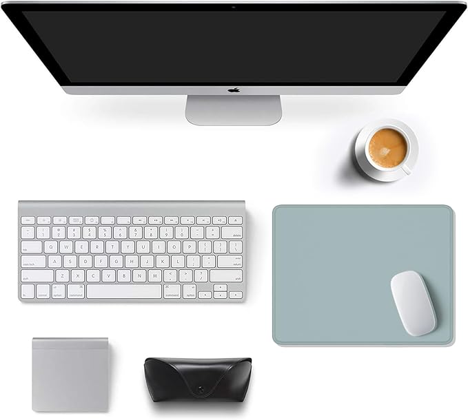 Auhoahsil Blue Mouse Pad, 12 x 10 Inch Square Mousepad, 3mm Thick Rubber Mouse - Image 3