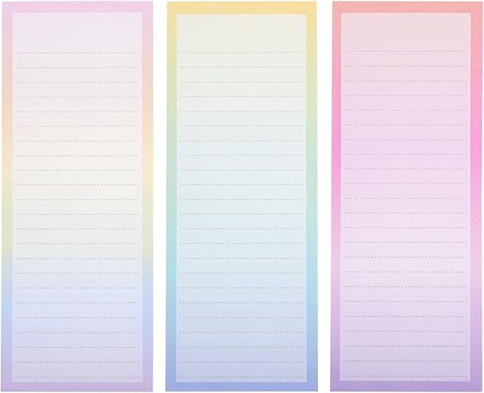 6 Pack Magnetic Notepads for Refrigerator, To Do Lists, 3.5x9 inch Pastel - Image 9