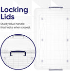 Superio Storage Bins with Lids, Stackable Totes, BPA Free, Odor Free, Organizer - Image 4