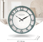 Presentime & Co 13" Farmhouse Series Wall Clock, Shiplap Style, Silent No - Image 7