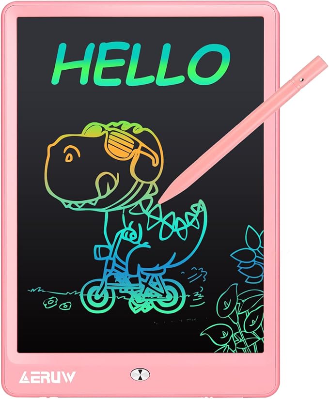LCD Writing Tablet for Kids, 10 Inch Colorful Electronic Doodle Board, by ERUW