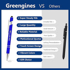 Greengines 10 Pcs Inspirational Pens Bulk, Motivational Ballpoint Pen - Image 3