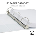 Samsill Economy 2 Inch 3 Ring Binder Bulk Pallet, Made in The USA, Round Ring - Image 4
