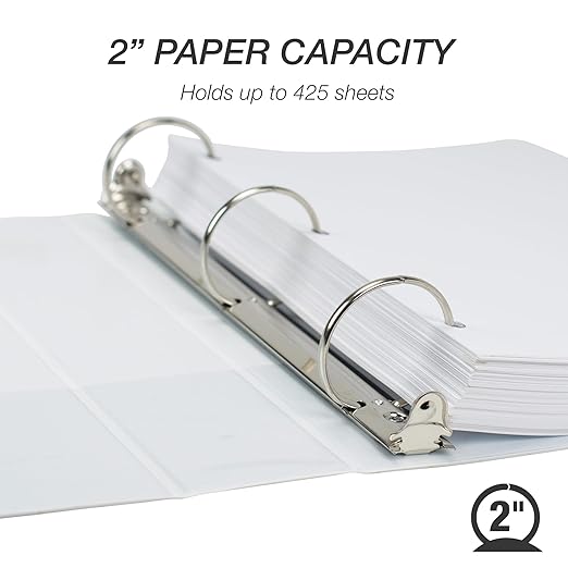 Samsill Economy 2 Inch 3 Ring Binder Bulk Pallet, Made in The USA, Round Ring - Image 4