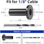 Steel DN Mate 100 Pack Cable Railing Protector Sleeves - Image 6