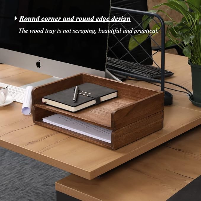 DDYURI Desktop File Trays Stackable Paper Tray - Image 3