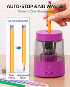 ZMOL Electric Rechargeable Pencil Sharpener, Automatic Pencil Sharpeners Kids - Image 4