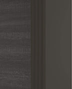 Bestar Hutch for Desk Shell, Bark Grey/Slate, Prestige +, 72W | 4 doors; built-in wire management; Coordinates with other storage pieces in the collection; Particle board construction