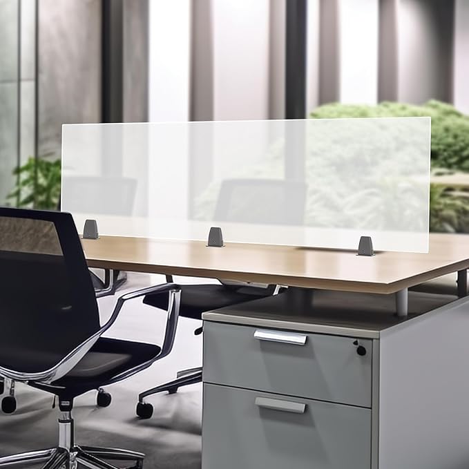 Desk Divider, Acrylic Desk Privacy Panels, Privacy Desk Screen, Frosted Acrylic - Image 4