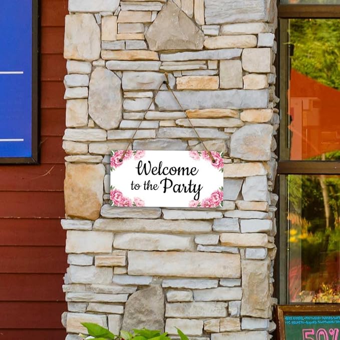 Signs ByLITA Peony Blush Personalized Hanging Wall or Door Sign | Custom Signage - Image 2