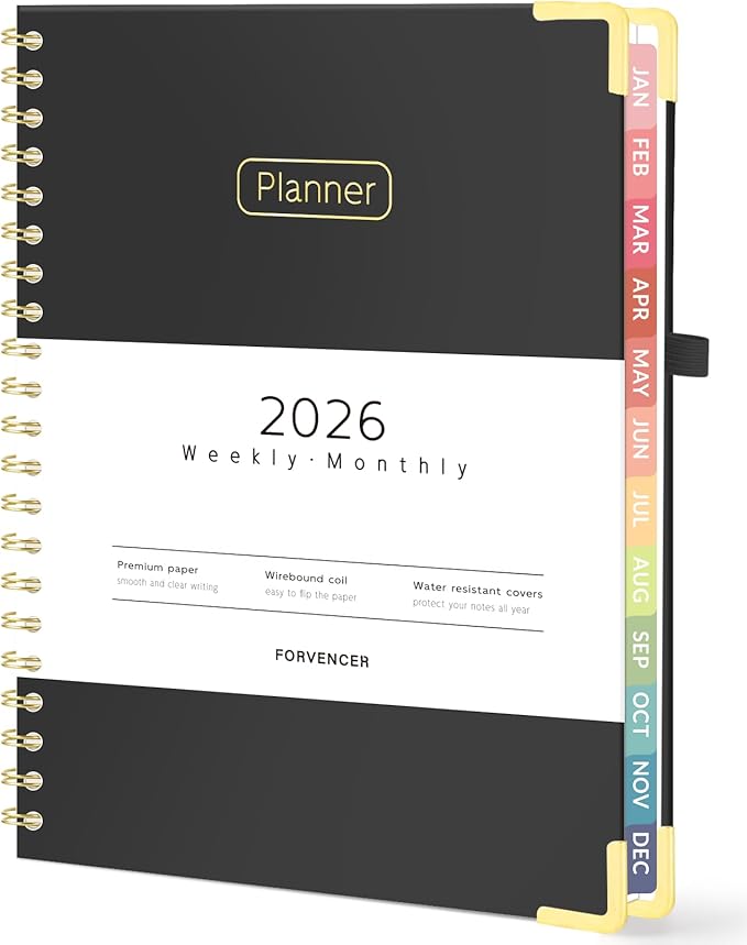 Forvencer 2026 Planner, Hardcover Calendar Planner Weekly and Monthly, Jan 2026 by Forvencer