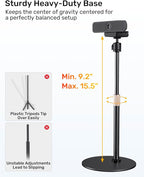 Upgraded Webcam Stand for Desk, Telescopic Webcam Tripod Mount - Image 4